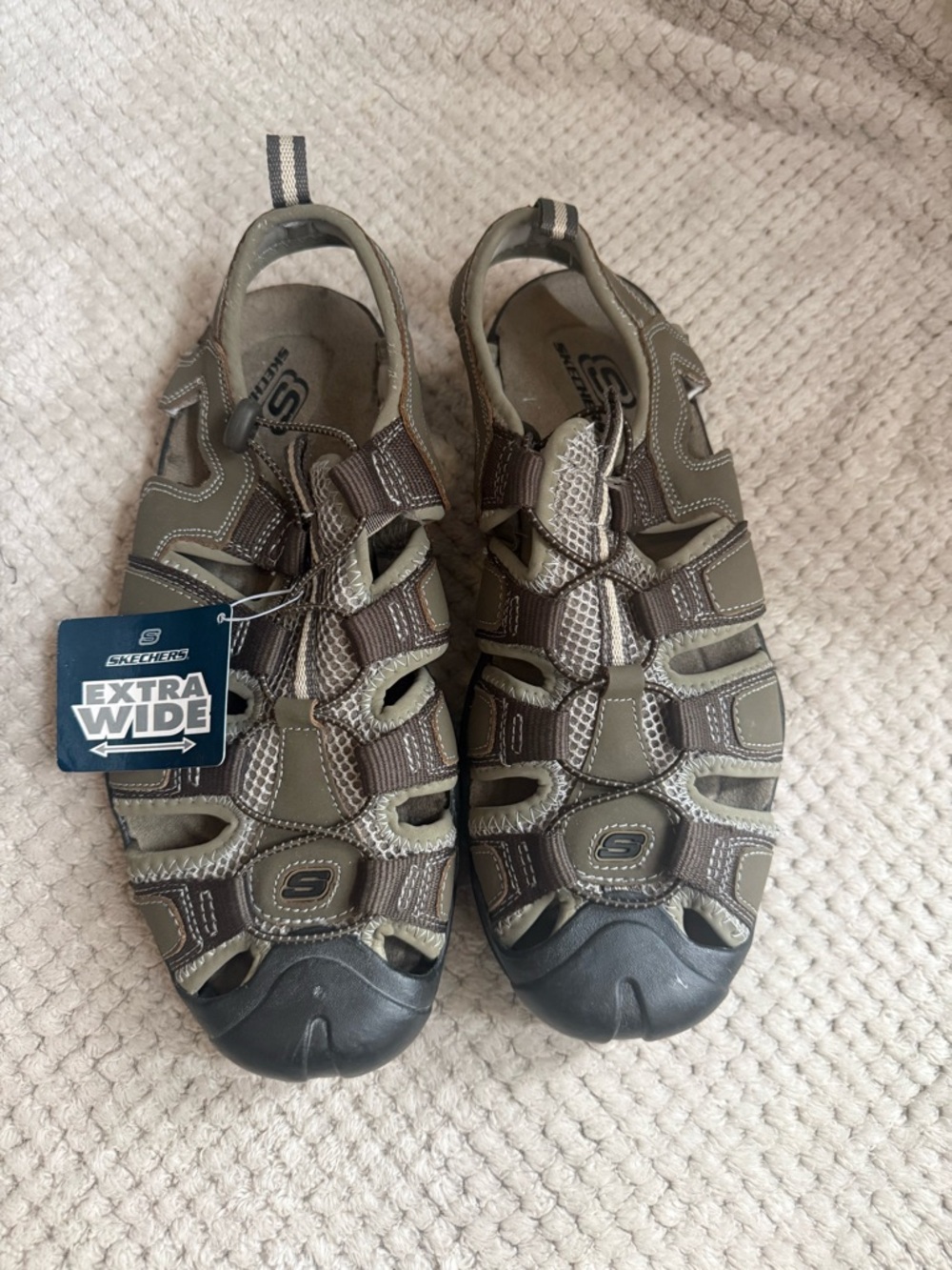 Skechers Men's Olive and Brown Outdoor Sport Sandals
